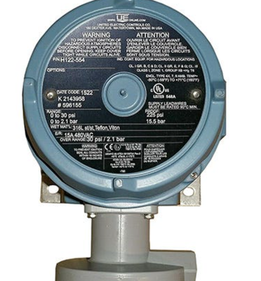 United Electric UE H122-376 0 to 500 PSI 1/4 NPT 316L SS Pressure and Temperature Switch 120 Series