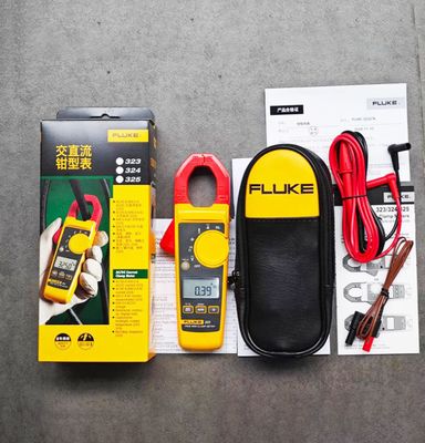 For Fluke 325 Professional Clamp Meter Measures 400A AC/DC True-RMS Frequency Continuity Diode Parameters with Temperature