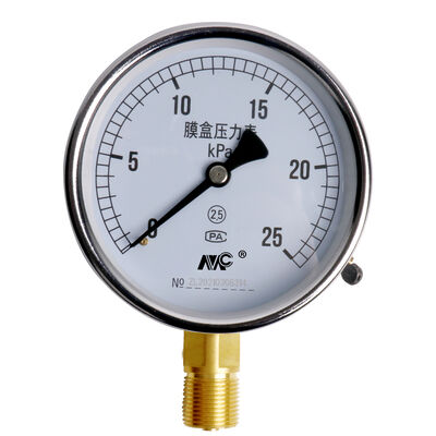 Threaded 1/4 Inch Differential Pressure Meter for Industrial Measurement