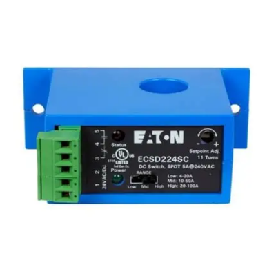 Eaton CurrentWatch Series 24V AC/DC Current Switch with 5A Max AC and Isolated Solid State Relay
