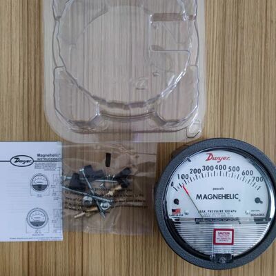 Dwyer 2000-750PA Differential Pressure Gauge with 1/8 Inch Female NPT, Aluminum and Acrylic Construction, Negative 20 InHg To 15 Psig Range