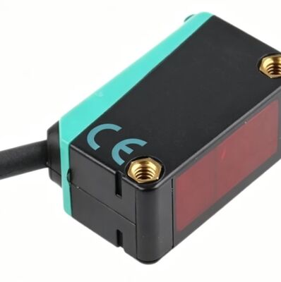 Cáp cảm biến quang điện V1-W-5M-PUR với kết nối dây M12 và gắn góc 90 ° cho cảm biến quang điện khe