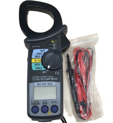 KYORITSU KEW2007R AC-DC Clamp Meter with 600A/1000A Auto-ranging and IP55 Protection