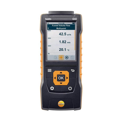 Testo 440 Độ chính xác cao, phạm vi rộng, điều khiển độ ẩm thông minh, màn hình kỹ thuật số